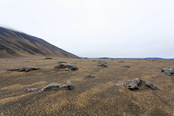 Islandia Paisaje Largo Carretera Askja Panorama Islandés Desolado —  Fotos de Stock