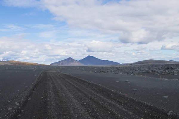 Vuile Weg Langs Centrale Hooglanden Van Ijsland Ijsland Landschap Route — Stockfoto