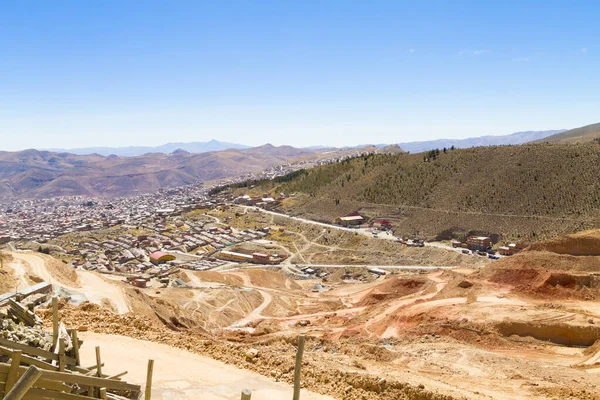Potosi aerial view,Bolivia.Bolivian mining city