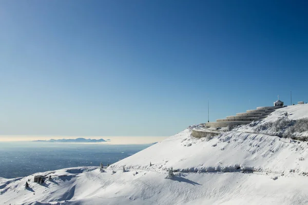 Winterlandschaft Den Bergen Grappa Mit Schnee Italienische Alpen — Stockfoto