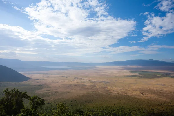 Кратер Нгоронгоро Повітряний Вид Танзанія Африка Танзанійський Ландшафт — стокове фото
