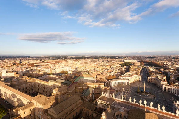 Vista Aérea Praça São Pedro Cidade Vaticano Roma Paisagem Itália — Fotografia de Stock