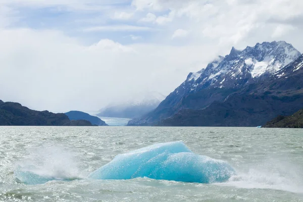 智利Torres Del Paine国家公园灰色湖景 智利巴塔哥尼亚景观 — 图库照片
