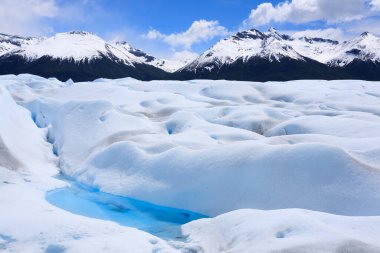 Perito Moreno buzulu Patagonya, Arjantin 'de yürüyoruz. Patagonya manzarası
