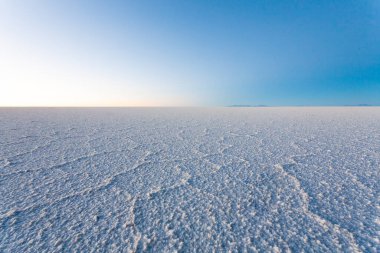 Salar de Uyuni, Bolivya. Dünyadaki en büyük tuz düzlüğü. Bolivya manzarası