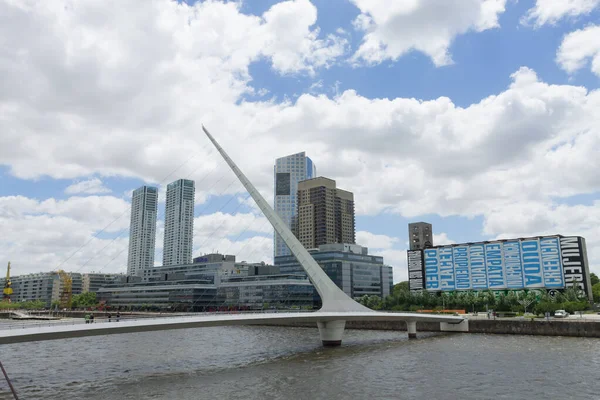 Ponte Moderno Puerto Madero Buenos Aires Argentina Punto Riferimento Paesaggio — Foto Stock