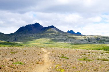 Skaftafell Ulusal Parkı manzarası, İzlanda simgesi. İzlanda Panoraması