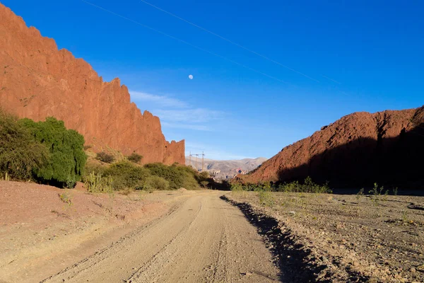 Boliviaanse Onverharde Weg Uitzicht Buurt Van Tupiza Bolivia Quebrada Palmira — Stockfoto