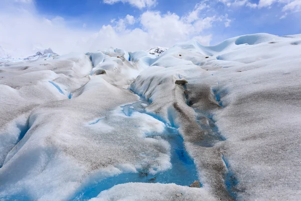 Perito Moreno Ledovcové Útvary Detailní Pohled Patagonia Argentina — Stock fotografie