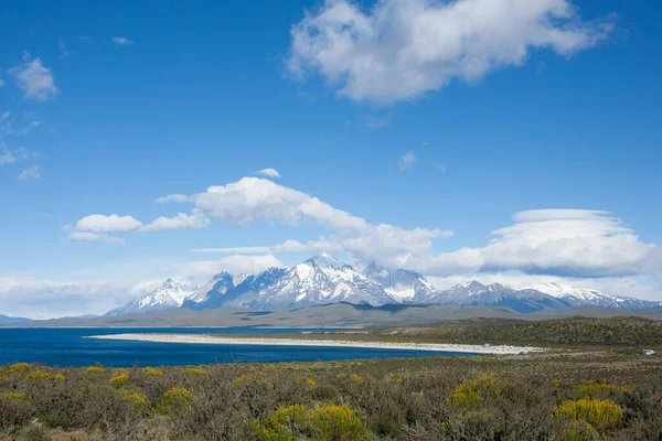 Sarmiento Uitzicht Het Meer Torres Del Paine National Park Chili — Stockfoto