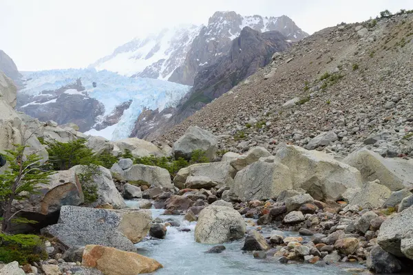 Piedras Blancas Θέα Παγετώνα Los Glaciares National Park Chalten Παταγονία — Φωτογραφία Αρχείου