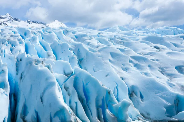 Vue Détaillée Des Formations Glaciaires Glacier Perito Moreno Patagonie Argentine — Photo