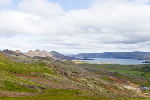 Seltun Gebiet Luftbild Südliche Halbinsel Reykjanes Island — Stockfoto