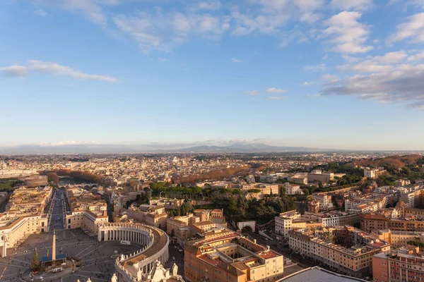 Letecký Výhled Náměstí Svatého Petra Vatikán Římská Krajina Itálie — Stock fotografie