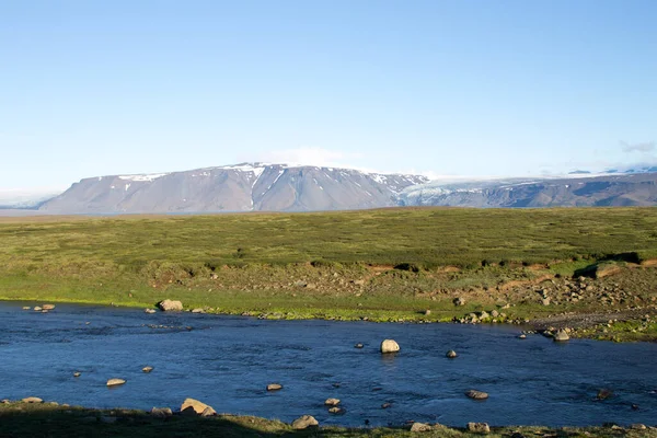 Panorama Zona Hvitarvatn Islandia Paisaje Rural Paisaje Islandés —  Fotos de Stock