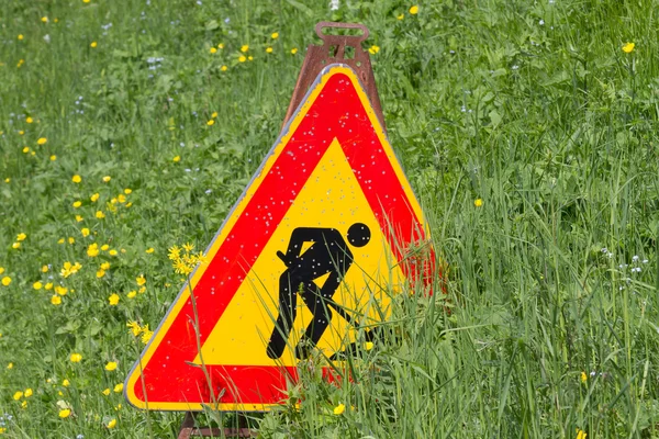 Men at work sign — Stock Photo, Image