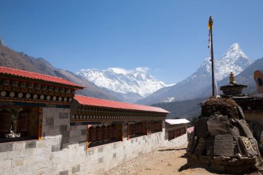 Tengboche monastery with peaks in background, Everest base camp trek, Nepal
