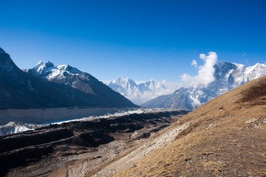 Mountains landscape near Lobuche pass, Everest base camp trekking, Khumbu glacier, Nepal