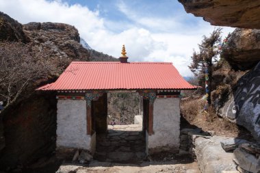 Landscape from Pangboche town area, Everest base camp trekking, Nepal