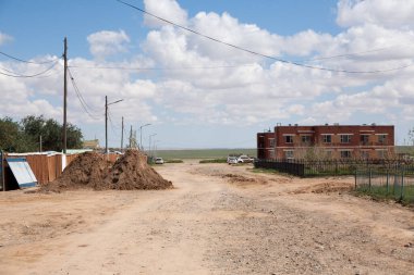 Bulgan kasaba binalarının manzarası, Moğolistan tarihi