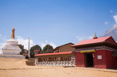 Tengboche monastery with peaks in background, Everest base camp trek, Nepal