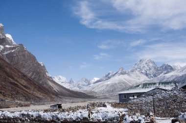 Landscape from Pheriche town area, Everest base camp trekking, Nepal