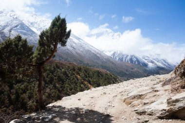 Landscape from Pangboche town area, Everest base camp trekking, Nepal