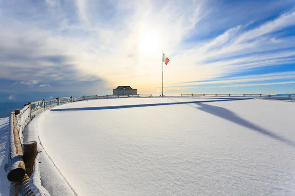 Panorama invernale dalle Alpi italiane — Foto Stock