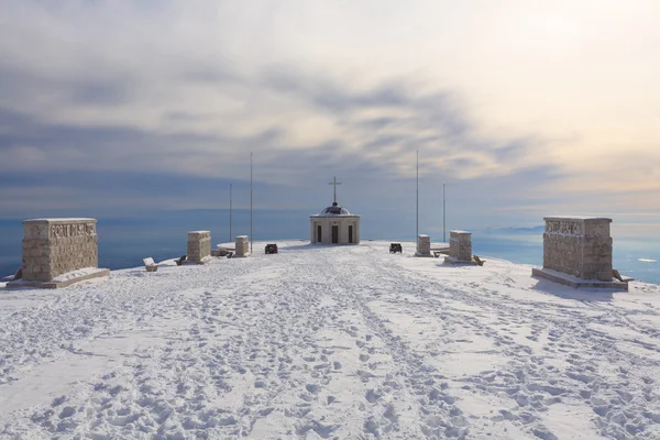 Panorama invernale dalle Alpi italiane — Foto Stock