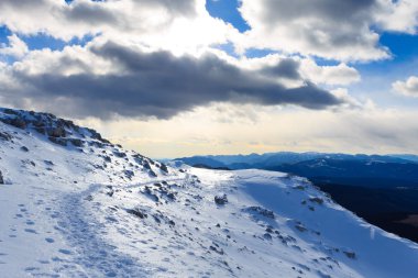 Dağ kış panorama, İtalya