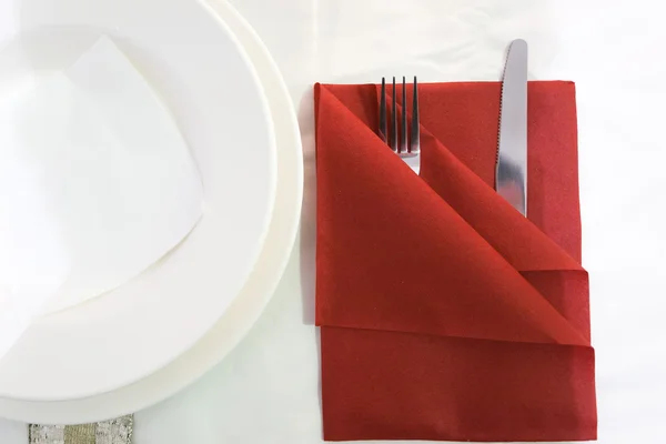 Pisau dan garpu di atas meja — Stok Foto