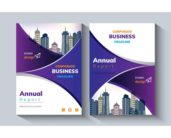 Yıllık Rapor Tasarım Şablonu. Şirket broşürü, broşür, portföy, katalog, banner, poster, dergi kapağı, broşür, Etc kavramı.