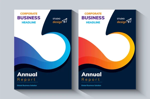 Yıllık Rapor Tasarım Şablonu. Şirket broşürü, broşür, portföy, katalog, banner, poster, dergi kapağı, broşür, Etc kavramı.