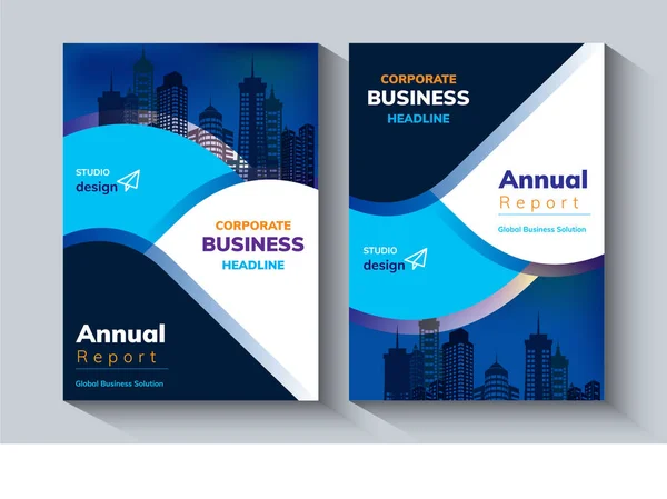 Yıllık Rapor Tasarım Şablonu. Şirket broşürü, broşür, portföy, katalog, banner, poster, dergi kapağı, broşür, Etc kavramı.
