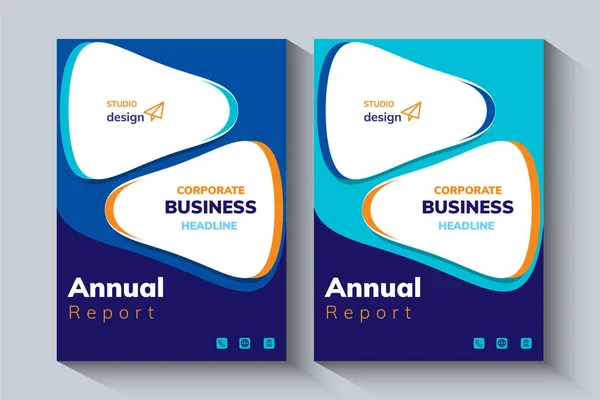Yıllık Rapor Tasarım Şablonu. Şirket broşürü, broşür, portföy, katalog, banner, poster, dergi kapağı, broşür, Etc kavramı.
