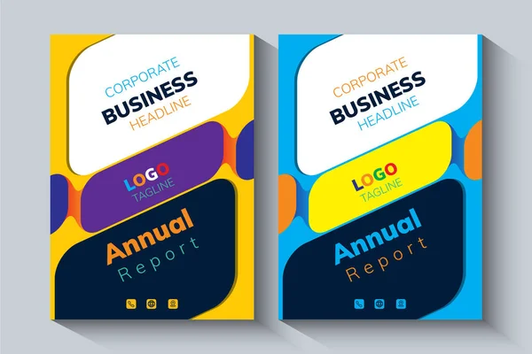 Annual Report Layout Design Template Corporate Business Flyer Background Brochure — Stock Vector