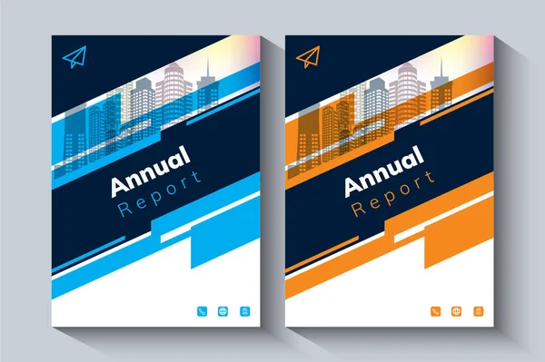 Yıllık Rapor Tasarım Şablonu. Şirket broşürü, broşür, portföy, katalog, banner, poster, dergi kapağı, broşür, Etc kavramı.