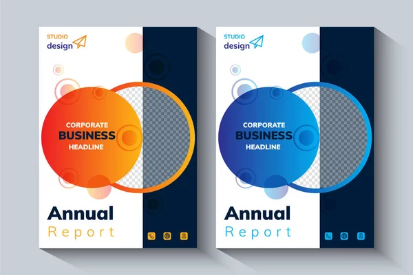 Annual Report Layout Design Template Corporate Business Flyer Background Brochure — Stock Vector