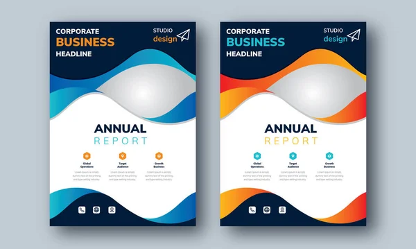 Dalga mavisi yıllık rapor düzenleme şablonu. Şirketler Arkaplanı, Katalog, Kapak, Broşür, Dergi, Poster, Şirket Sunumu, Portföy, Flyer, Banner, Web Sitesi, Etc Tasarım Fikri.