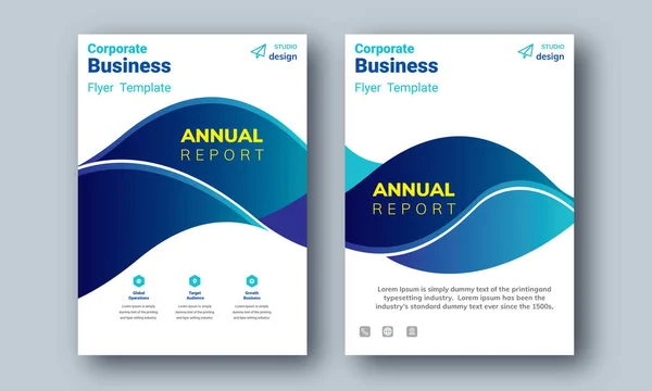Dalga mavisi yıllık rapor düzenleme şablonu. Şirketler Arkaplanı, Katalog, Kapak, Broşür, Dergi, Poster, Şirket Sunumu, Portföy, Flyer, Banner, Web Sitesi, Etc Tasarım Fikri.