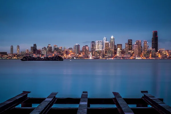 Batı Seattle 'dan Seattle Blue Hour Skyline City