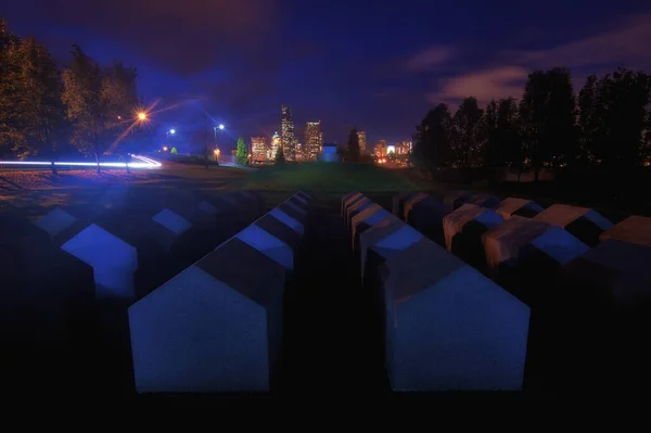 Seattle Skyline Siyah-Beyaz