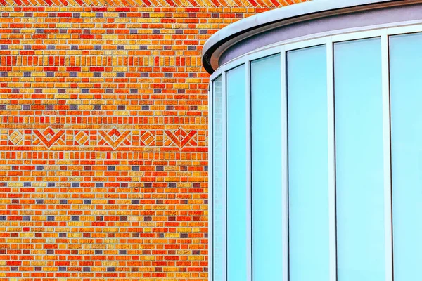 Duvar Şablonu ve Cam Soyut Mimari