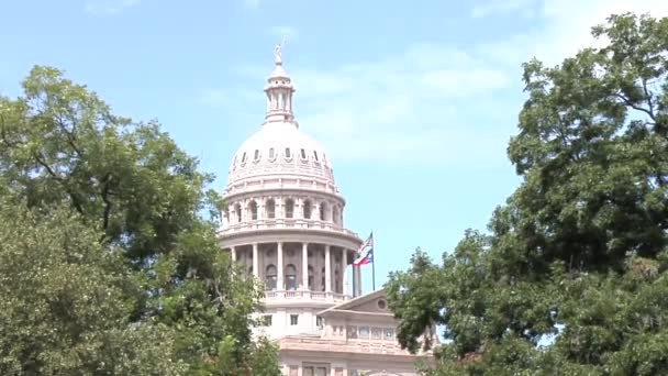 Texas Capitólio do Estado Exterior — Vídeo de Stock