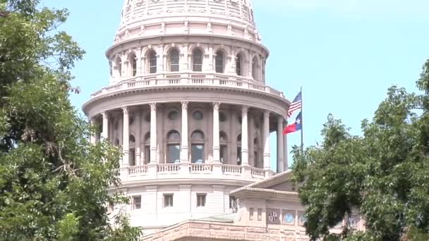 Texas state capitol außen — Stockvideo