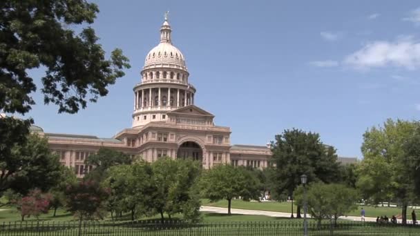 Texas Capitólio do Estado Exterior — Vídeo de Stock