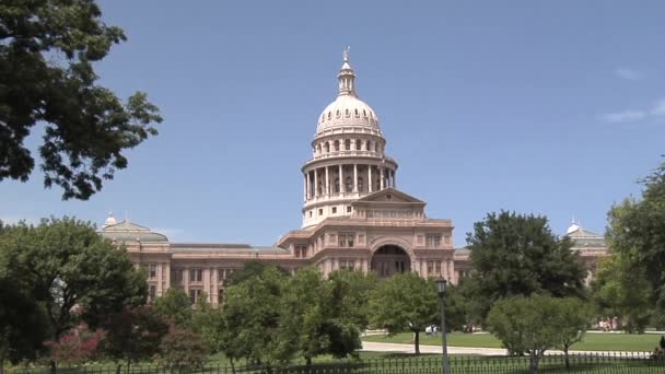 Texas státní Capitol exteriér — Stock video