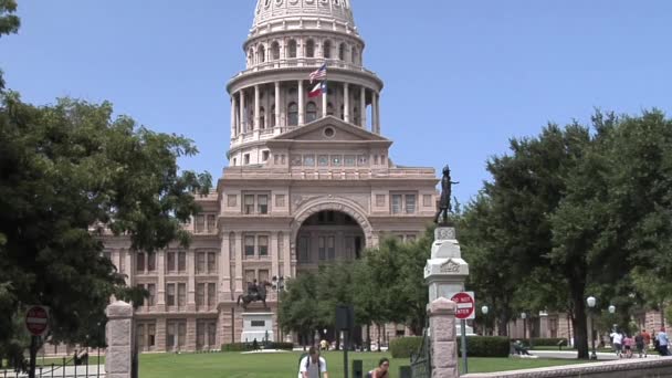 Texas Capitólio do Estado Exterior — Vídeo de Stock