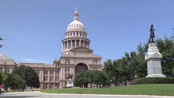 Capitolio Estatal de Texas Exterior — Vídeo de stock