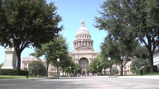 Texas State Capitol buitenkant — Stockvideo